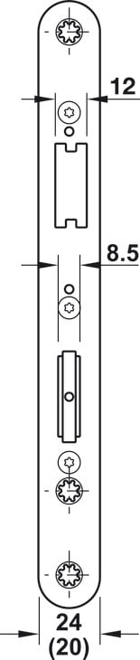 Thân khóa thoát hiểm SDL, E, B 2326, BKS Hafele 911.52.716