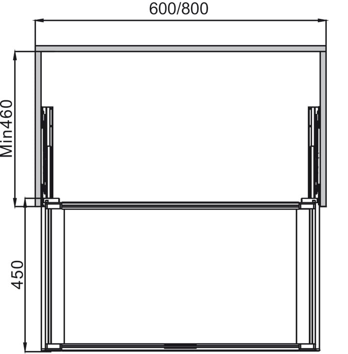 Rổ Kéo Bằng Kính 600mm Hafele 807.95.171
