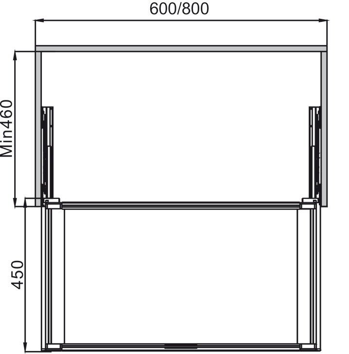 Rổ Kéo Bằng Kính 600mm Hafele 807.95.871