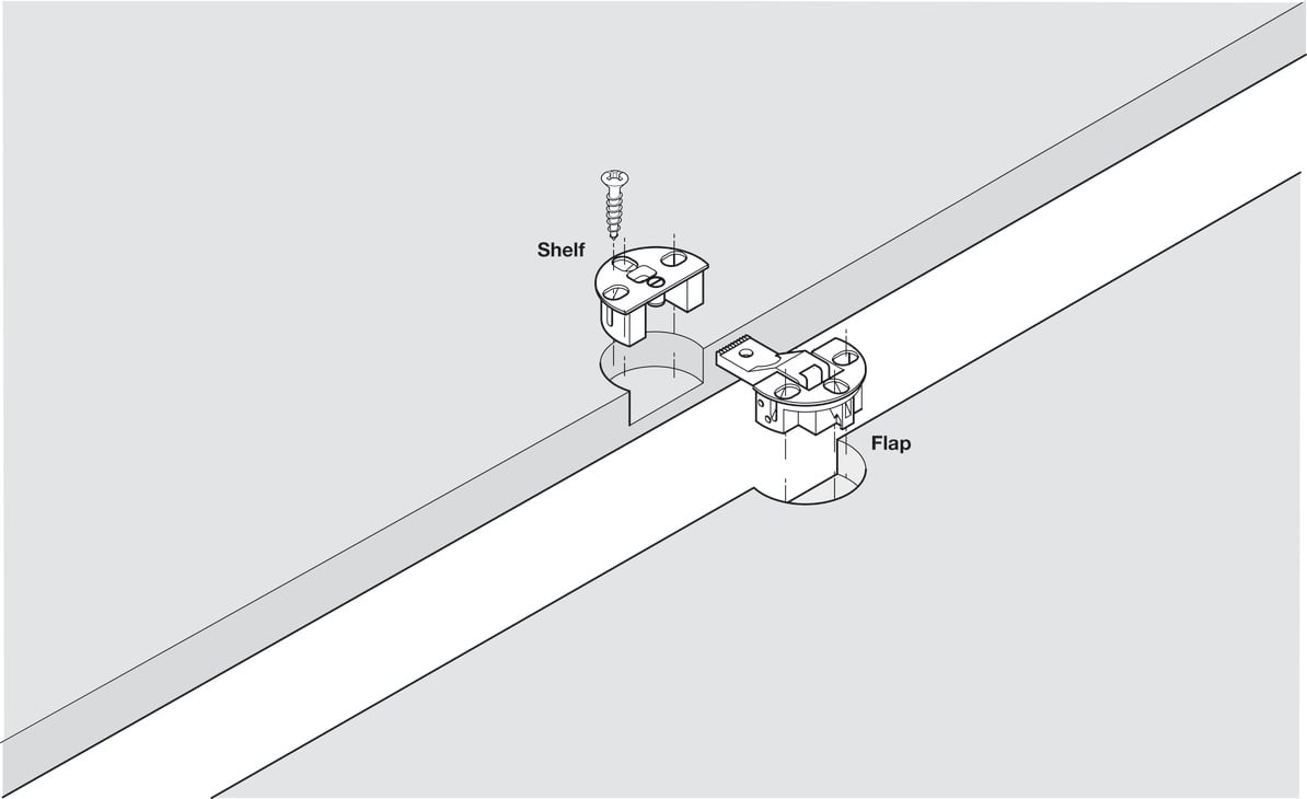 Bản Lề Cửa Lật Bằng Gỗ Hafele 342.66.730
