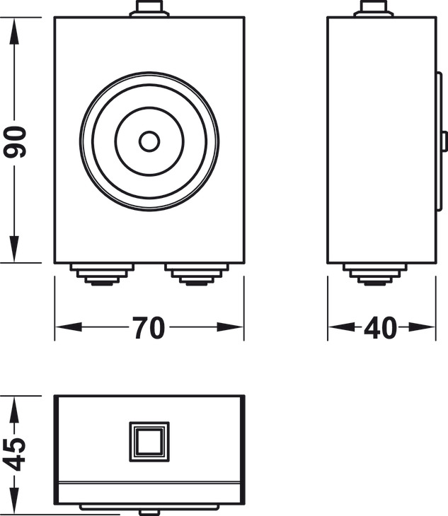 NAM châm giữ cửa 50kg Hafele 912.05.262