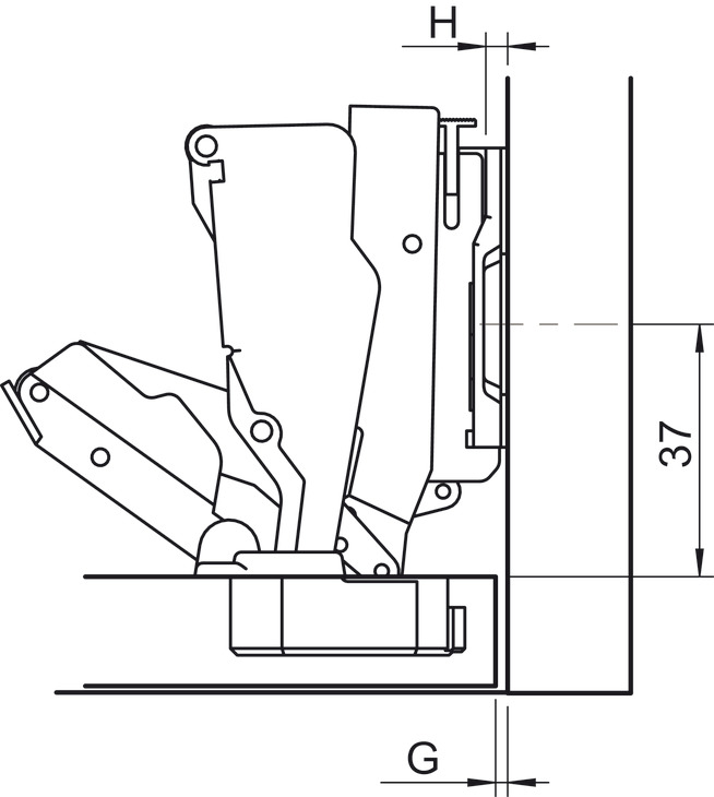 Bản Lề Lọt Lòng Metalla SM 165º Hafele 315.02.752