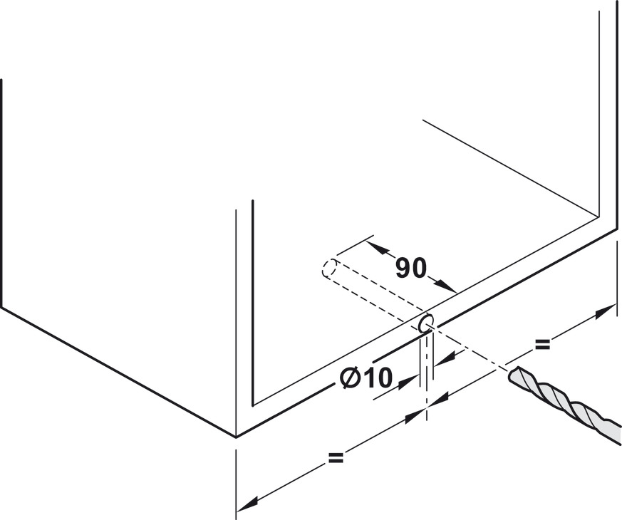 Bộ phụ kiện Free Space 1.8 E PTO (trắng) Hafele 372.27.708