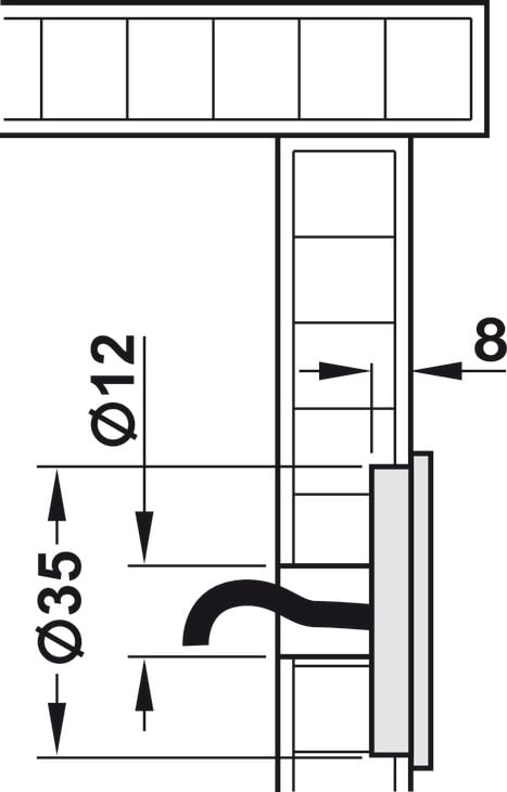 Ăng-ten FAN 200 D=40mm L=3m Hafele 237.59.061