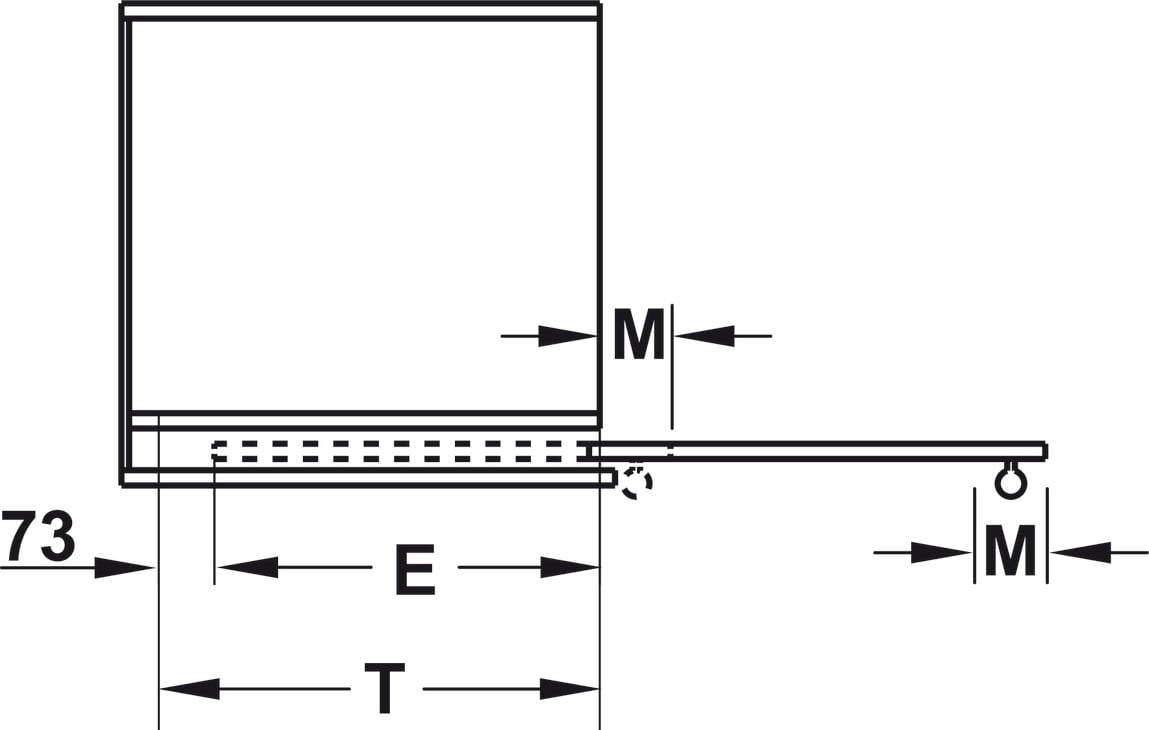 Concepta connec.track silv.2do.110/900mm Hafele 408.30.094