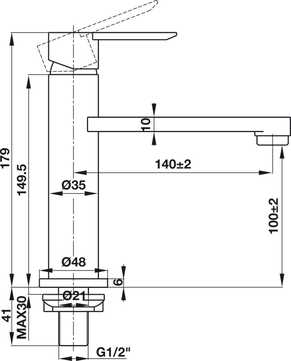 Vòi Lạnh Vigor 100 Hafele 495.61.138