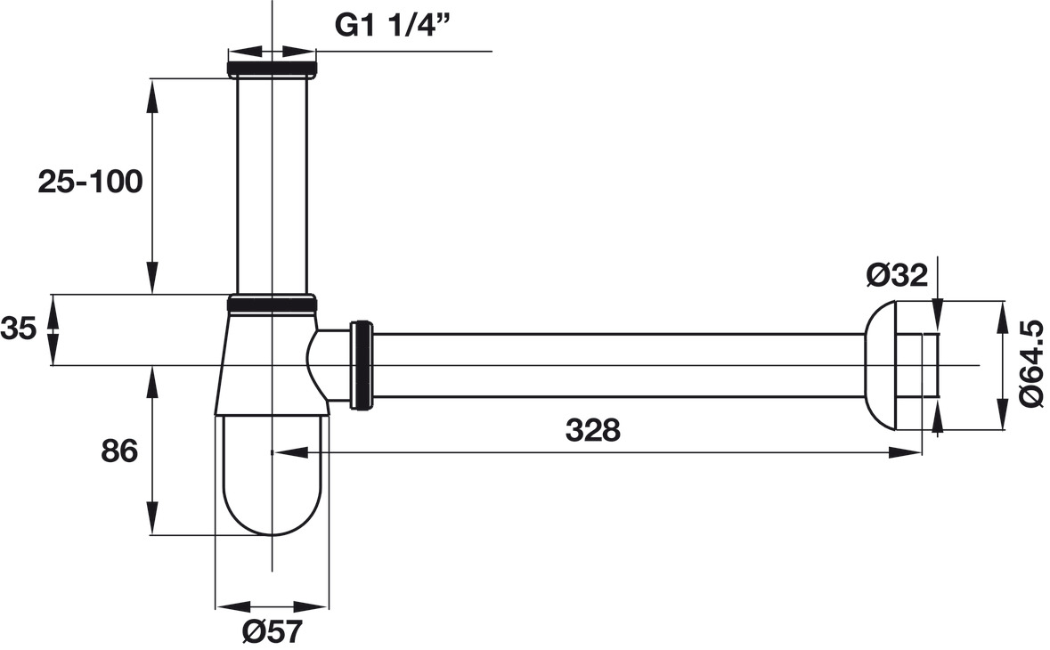 Bẫy Nước P-Trap Hafele 495.61.242