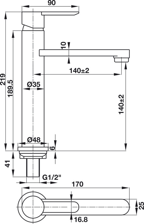 Vòi Lạnh Vigor 100 Hafele 495.61.138