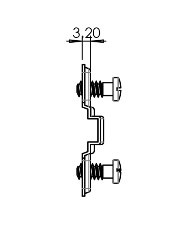 Đế Bản Lề Tủ Metalla SM 4 Lỗ Bắt Vít Hafele 334.90.006
