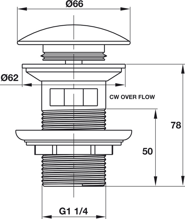 Bộ Nhấn Xả Chậu Có Xả Tràn Hafele 589.25.848