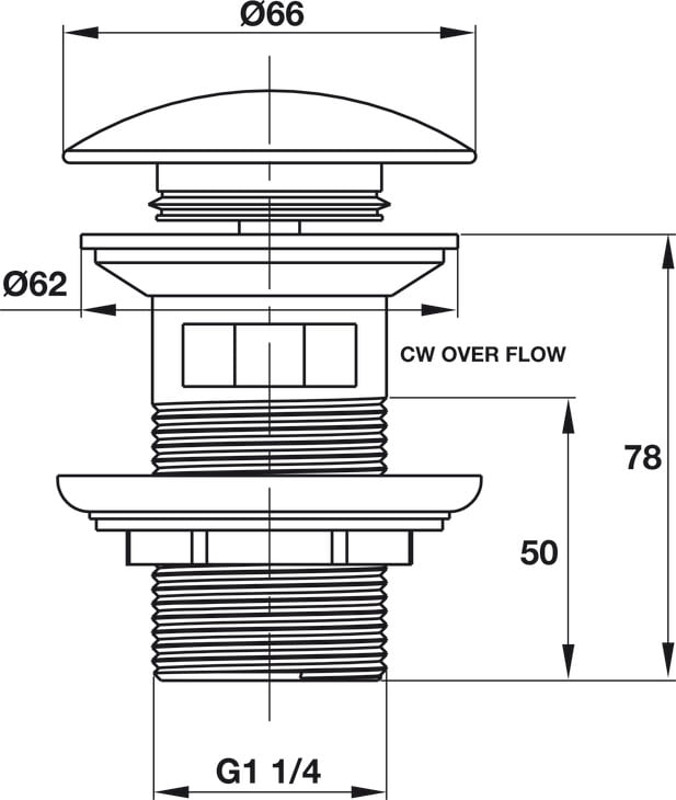 Bộ Nhấn Xả Cho Lavabo Có Xả Tràn Hafele 589.25.948