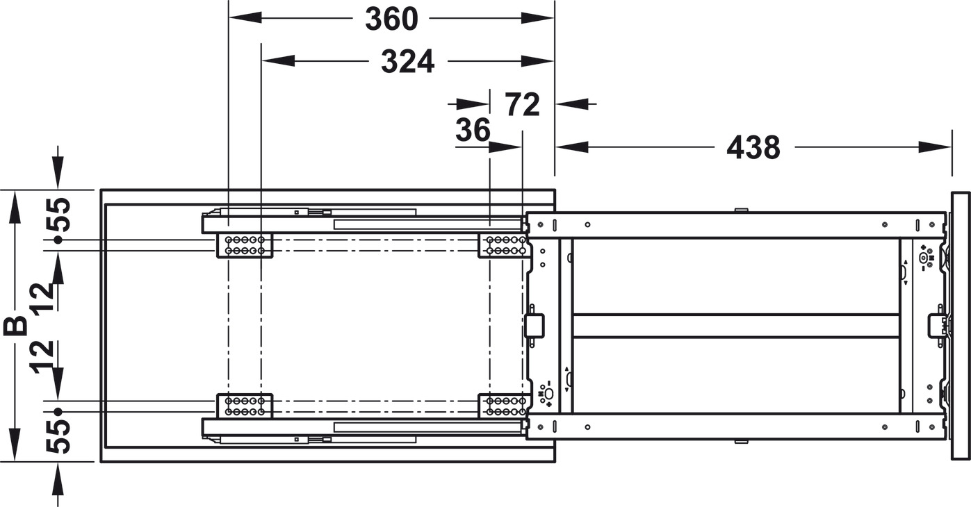 Bộ Rổ Kéo Dipensa Junior III 300mm Hafele 545.11.762