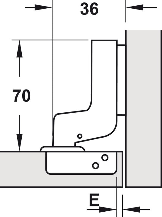 Bản Lề Lọt Lòng Metalla SM Giảm Chấn 95º Hafele 315.08.852