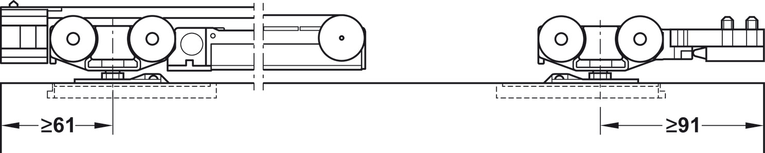 Phụ Kiện Cửa Trượt Classic 120-O Hafele 941.02.047