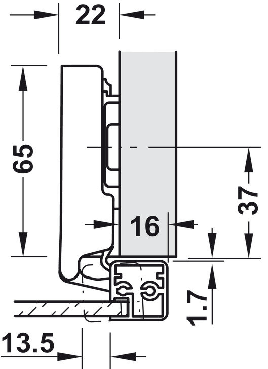 Bản Lề Metalla SM 110º Trùm Ngoài Hafele 315.26.710