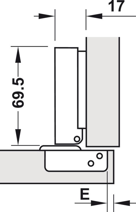 Bản Lề Trùm Ngoài Metalla A DIY 110º Hafele 493.03.021