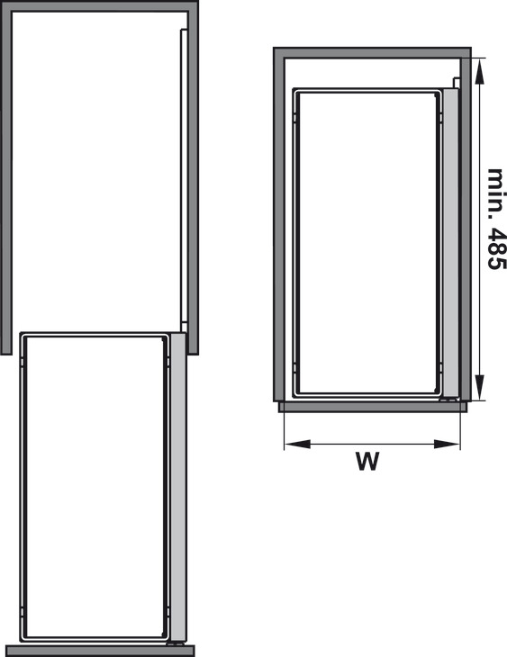 Bộ Rổ Kéo Comfort II Mở Phải 300mm Hafele 545.53.762