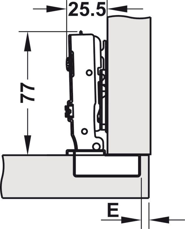 Bản Lề Trùm Ngoài Metalla SM 98º Hafele 334.05.001