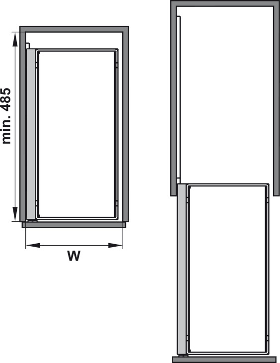 Bộ Rổ Kéo Comfort II 400mm Trái Hafele 545.53.765