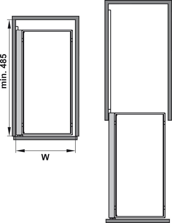 Bộ Rổ Kéo Comfort II 300mm Trái Hafele 545.53.763