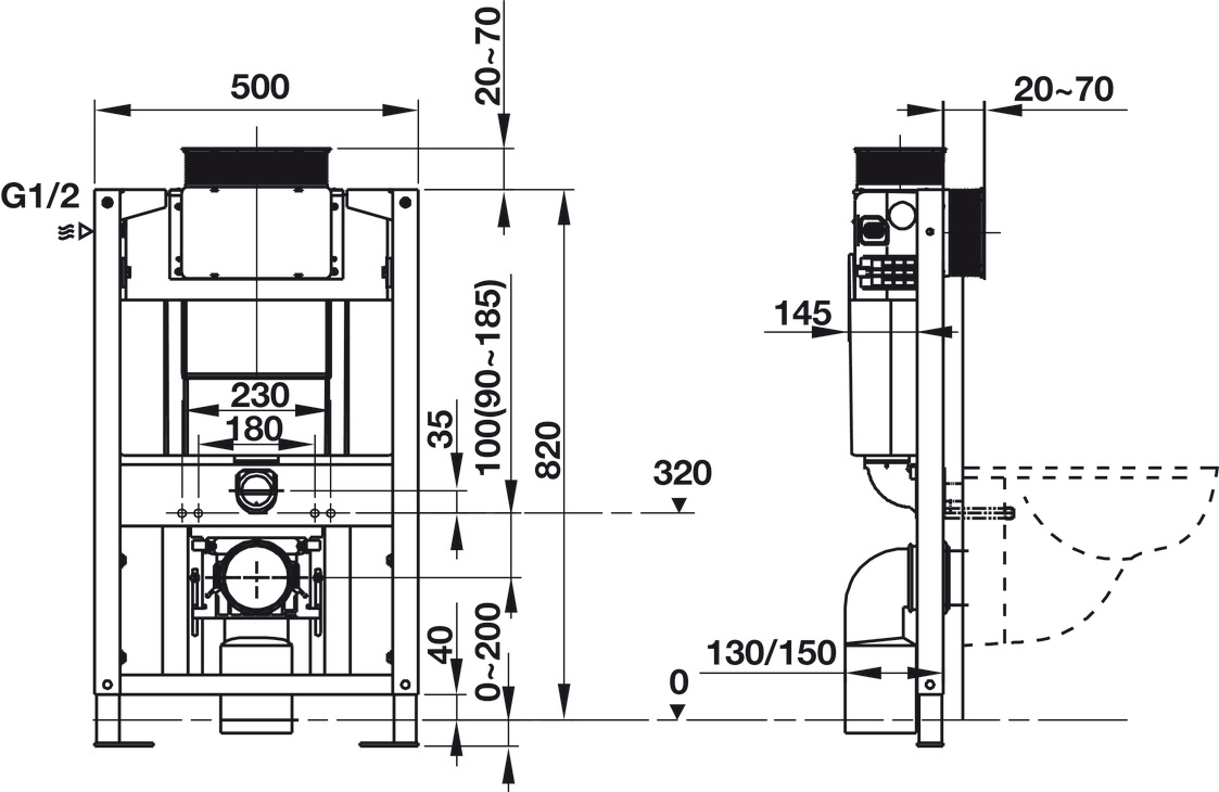 Két Nước Âm Mechanical 1140 Hafele 588.73.922