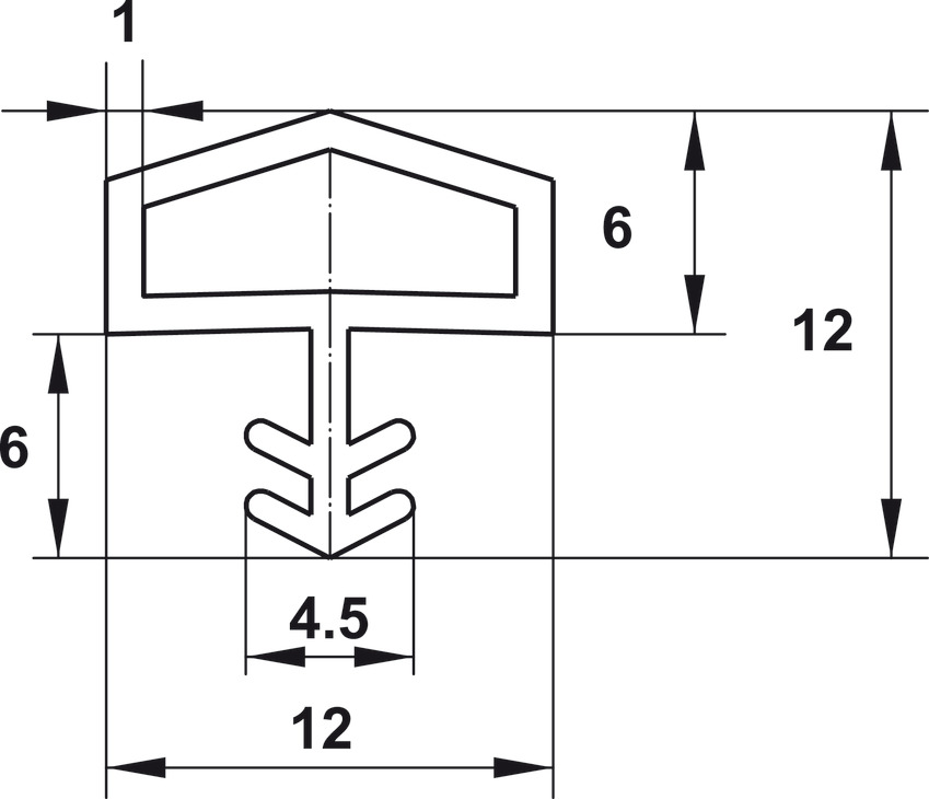 Đệm Khí Cho Cửa 12mm Hafele 950.51.201