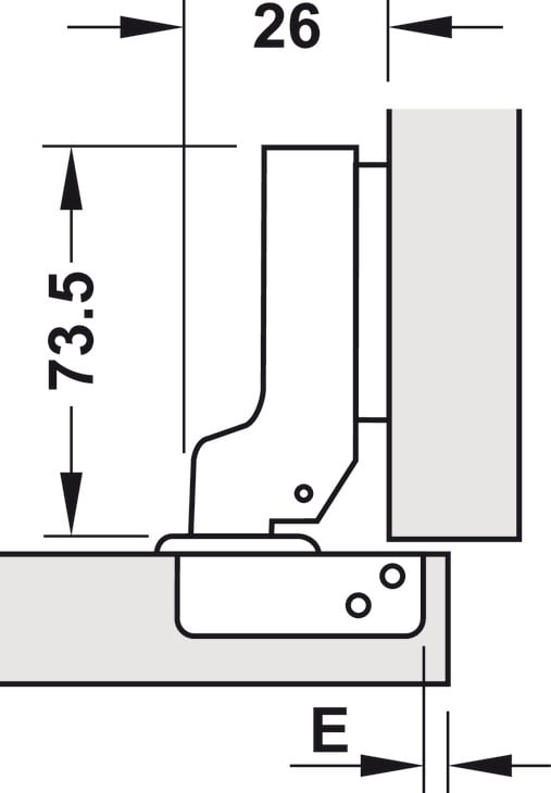 Bản Lề Trùm Nửa Metalla SM DIY 110º Hafele 493.03.022