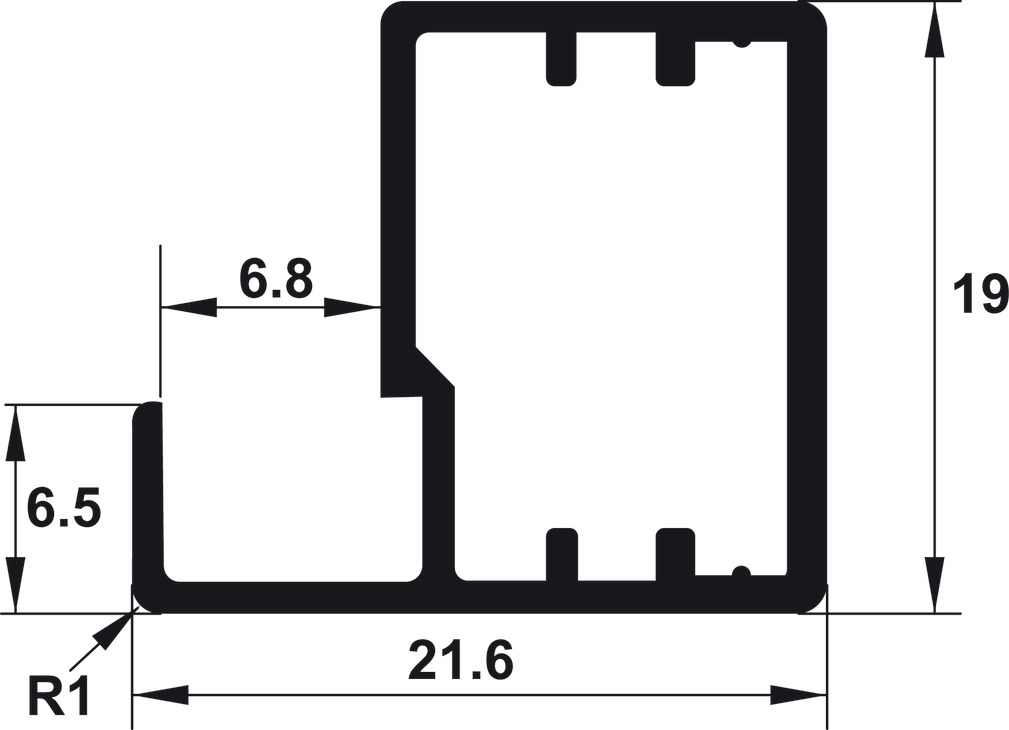 Khung Nhôm Alusion N01 Hafele 563.58.303
