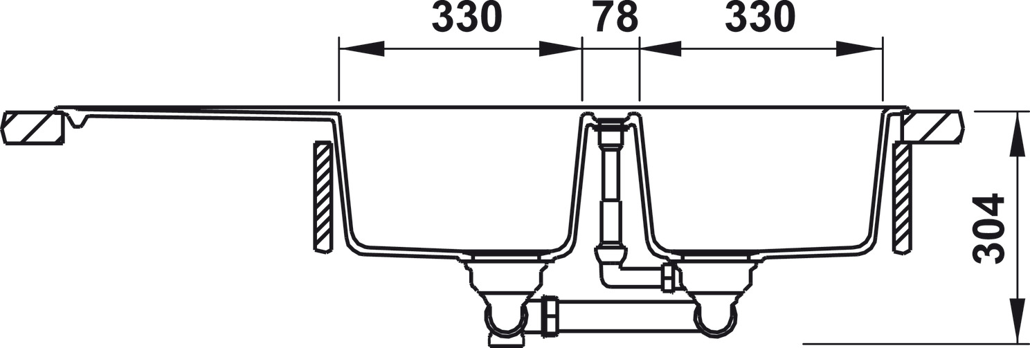 Bộ Xả Chậu 2 Hộc Hafele 570.35.923