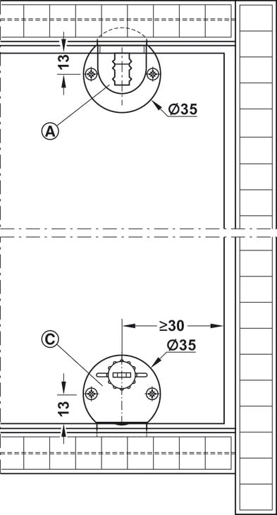 Dẫn Hướng Trên Với Khóa Hafele 404.19.320