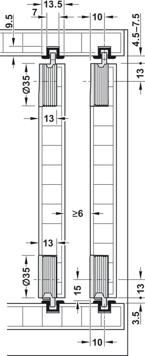 Dẫn Hướng Trên Với Khóa Hafele 404.19.320