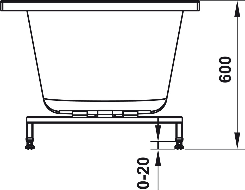 Bồn Tắm Âm Hình Bầu Dục Nagoya 1700 Hafele 588.79.600