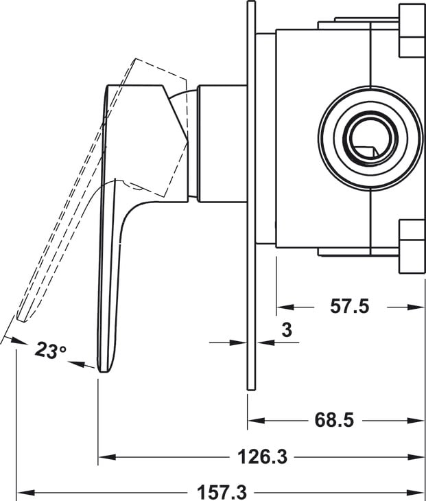 Bộ Trộn Âm 1 Đường Nước Kobe Hafele 589.15.008