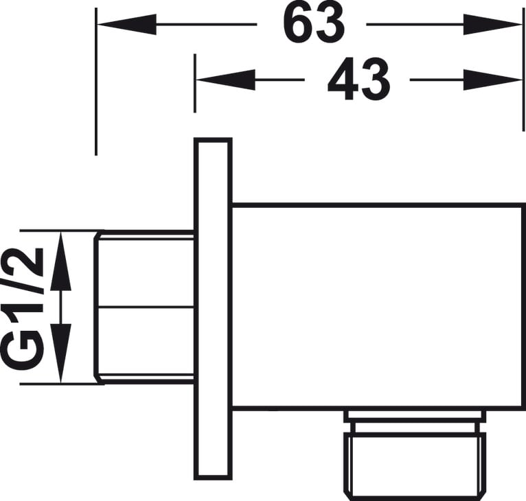 Bộ Tiếp Nước Dạng Vuông Hafele 485.60.009