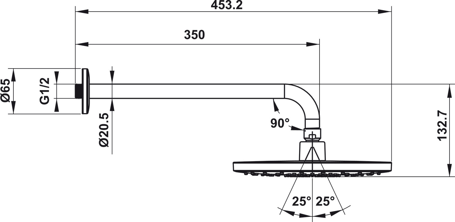 Sen Đầu Gắn Tường Airsense 227R Hafele 485.60.702