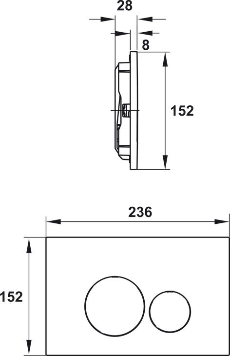 Nút Nhấn Xả Thải Mechanical Tròn Hafele 588.73.544