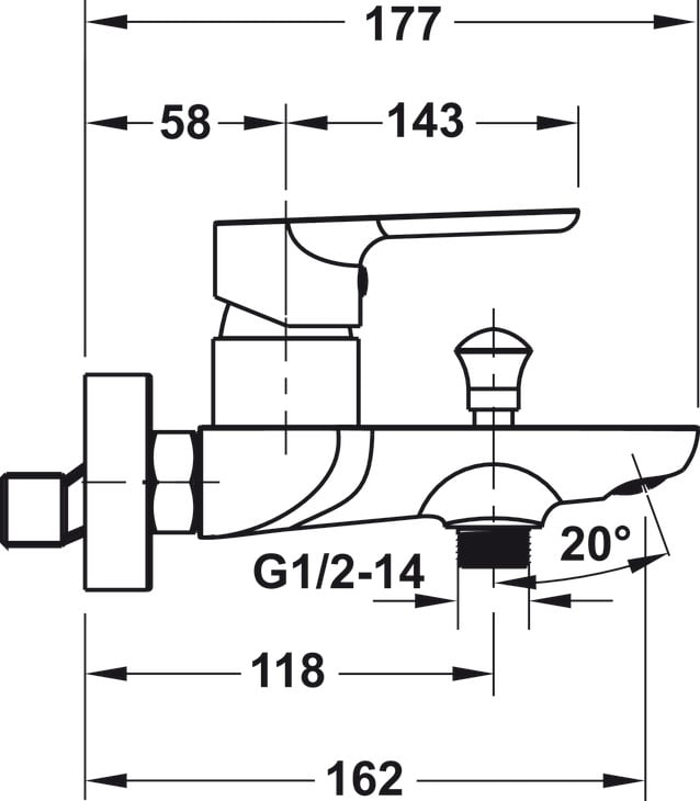 Bộ Trộn Nổi 2 Đường Nước Uni Hafele 495.61.130