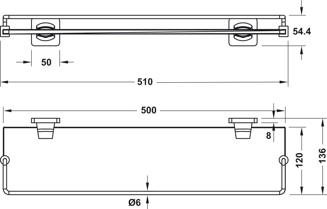Kệ Kính Nhà Tắm Hafele 580.41.430