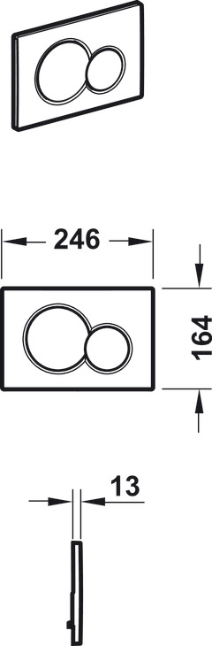 Nút Nhấn Xả Bồn Cầu Sigma01 Geberit Hafele 588.53.500