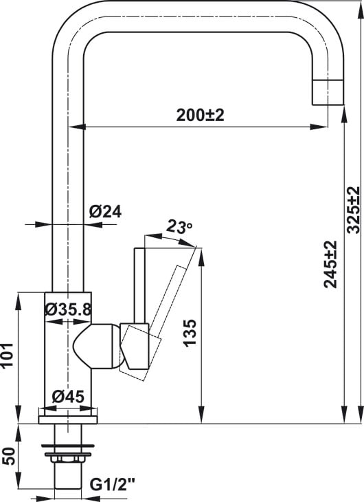 Vòi Rửa Chén HT21-CC1F245U Hafele 577.55.260