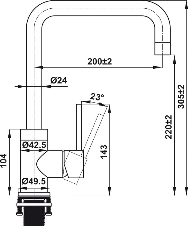 Vòi Rửa Chén HT21-CH1F220U Hafele 577.55.250
