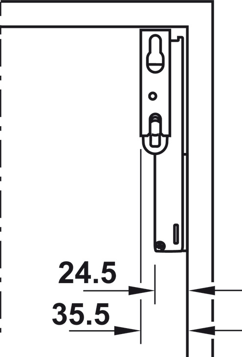 Tay Nâng Free Space Loại D Hafele 493.05.912