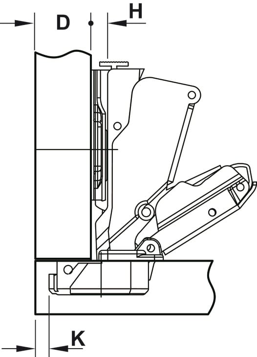 Bản Lề Trùm Ngoài Metalla SM 165º Hafele 315.02.750