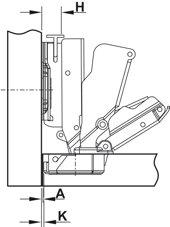 Bản Lề Lọt Lòng Metalla SM 165º Hafele 315.02.752