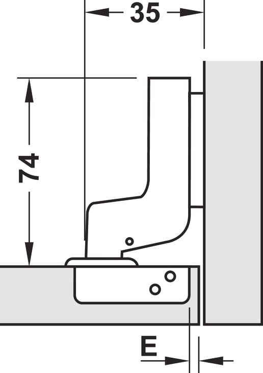 Bản Lề Lọt Lòng Metalla SM 110º DIY Hafele 483.01.722