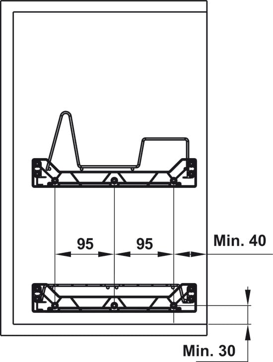 Giá Đựng Chén Bát Presto 600mm Hafele 544.40.003