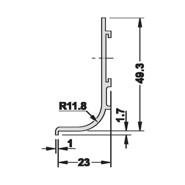 Tay Nắm Tủ Dạng Thanh Ngang Hafele 126.37.911
