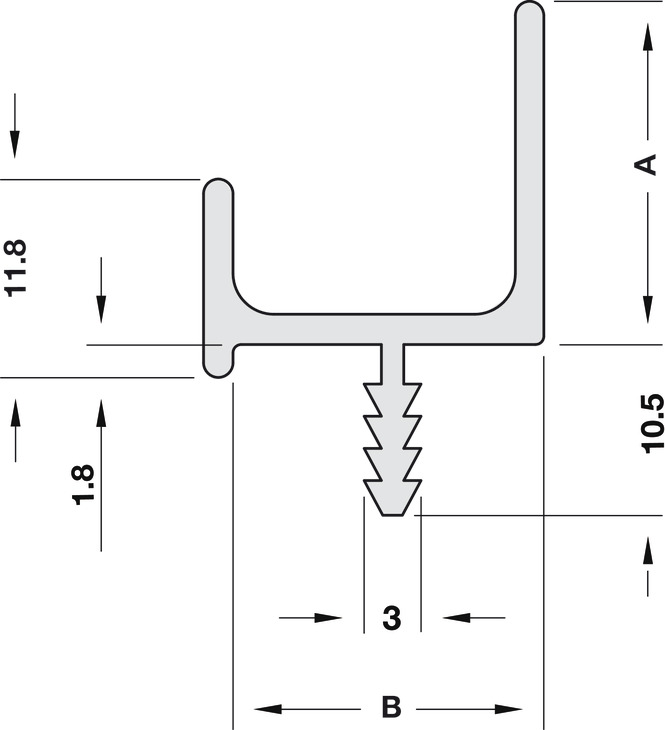 Tay Nắm Dạng Thanh Nhôm 3000mm Hafele 126.27.906