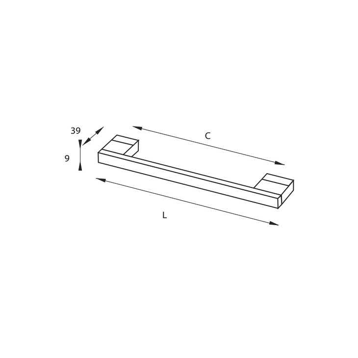 Tay Nắm Nhôm 359mm Hafele 107.55.938