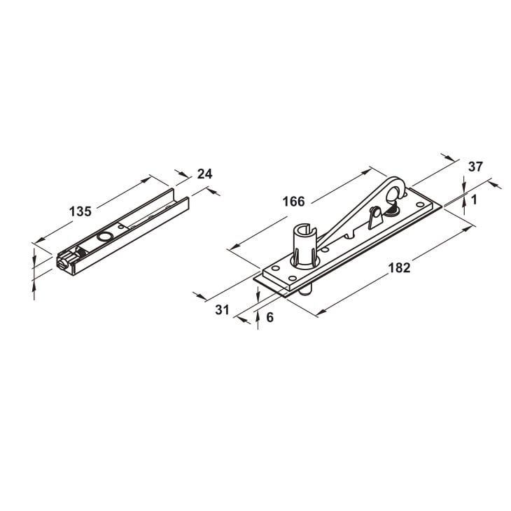 Phụ Kiện Cho Bản Lề Sàn Hafele 932.79.090